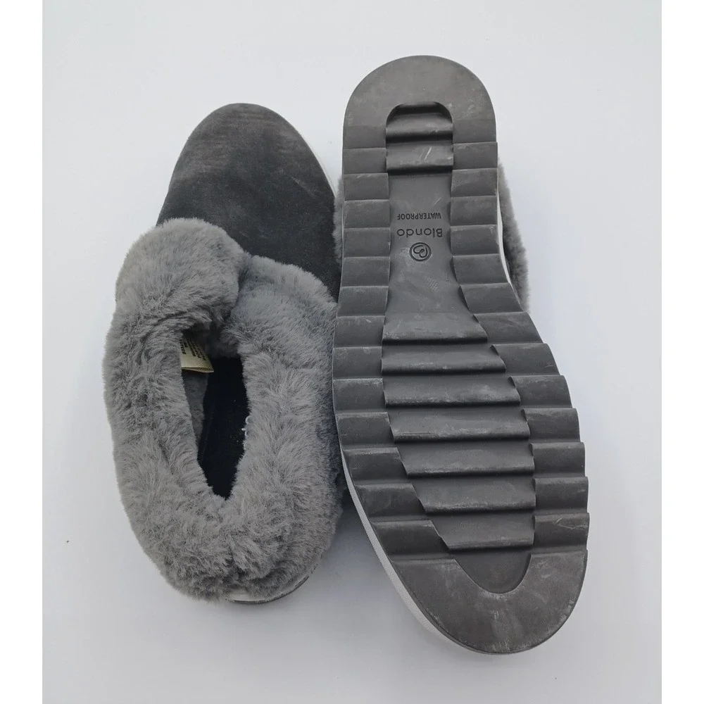 Blondo Suri Gray Suede Slip On Boots Booties Waterproof 9M B3321635 SUPER‎ SOFT!